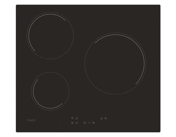 Plaque vitrocéramique 3 zones noire - Candy - Brico Dépôt