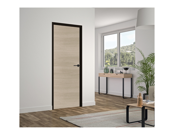 Bloc porte 204X73CM "VERONE G" MDF décors chêne naturel structuré - Brico Dépôt