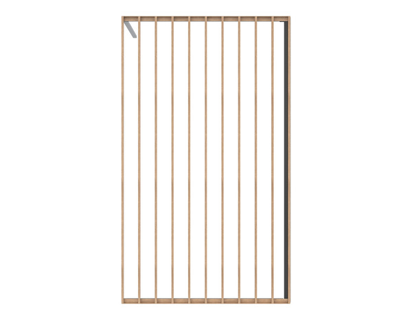 Paroi de douche walk-in cadre effet bois JAPANDI - 120 cm, Ep. 6 mm - Cooke and Lewis - Brico Dépôt