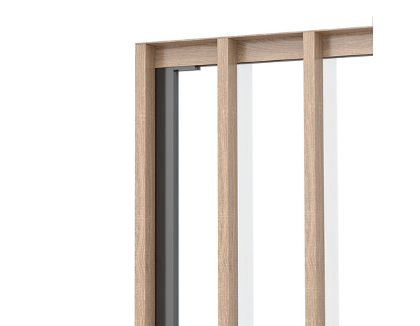 Paroi de douche walk-in cadre effet bois JAPANDI - 120 cm, Ep. 6 mm - Cooke and Lewis - Brico Dépôt