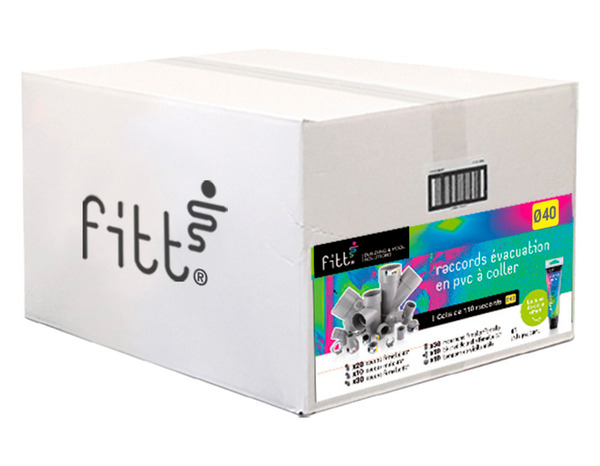 Ensemble de raccords évacuation en pvc à coller D.40 - Interplast - Brico Dépôt