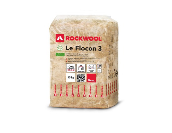 Laine de roche Le Flocon 3 - sacs de 15 Kg - Rockwool - Rockwool - Brico Dépôt