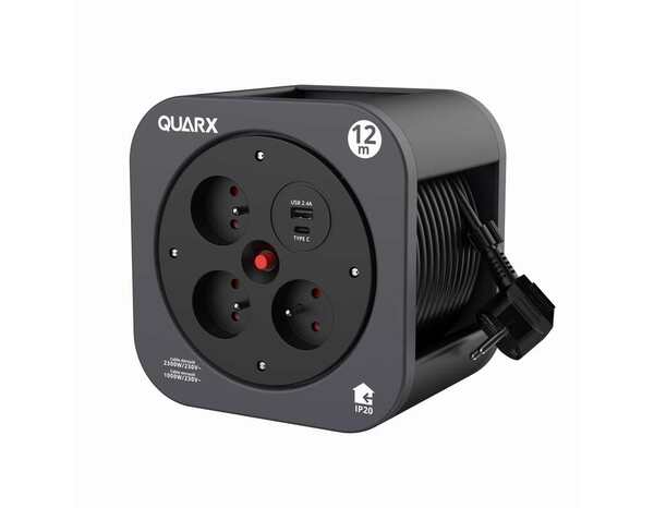 Enrouleur ménager 12M - 3G1MM2 + USBC USBA - Brico Dépôt