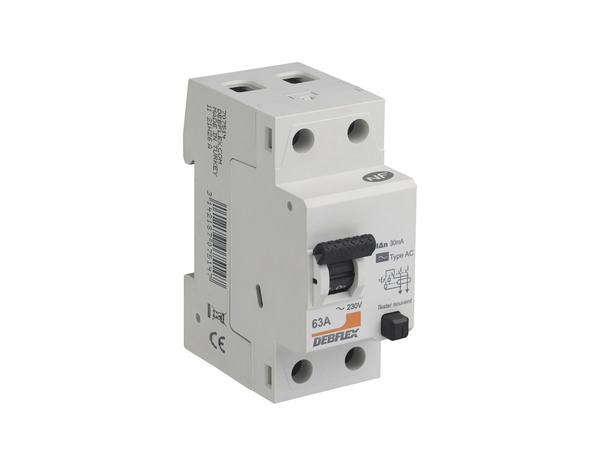 Interrupteur différentiel 63 A. Type AC - Debflex - Brico Dépôt