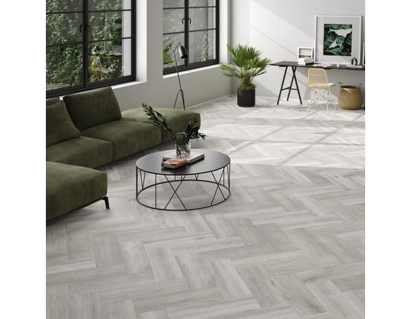 Carrelage de sol intérieur grès cérame émaillé "Barsan Gris" 20,5 x 61,5 cm - Brico Dépôt