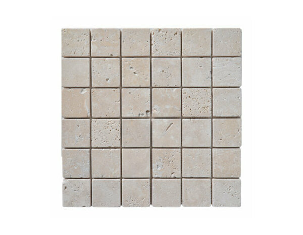 Mosaïque Travertin "Carré Grand" 30,5 cm x 30,5 cm - Brico Dépôt