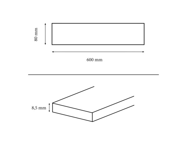 Plinthe "Timeo gris" 8 x 60 cm - Brico Dépôt