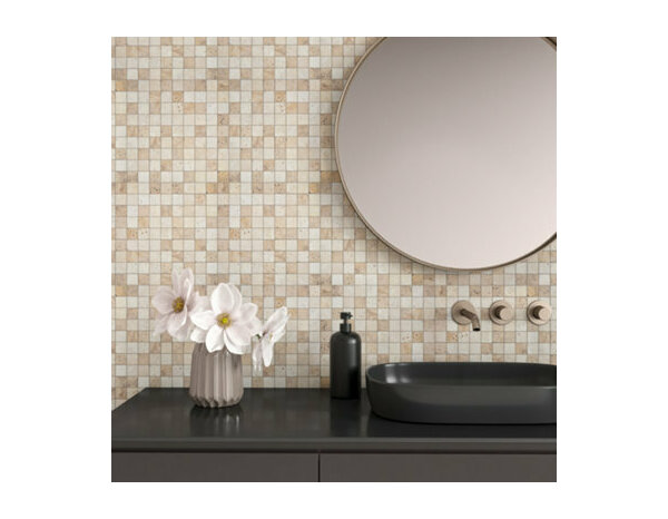 Mosaïque Travertin "Square Mix" 30,5 x 30,5 cm - Brico Dépôt