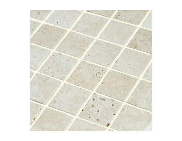 Mosaïque Travertin "Carré Grand" 30,5 cm x 30,5 cm - Brico Dépôt