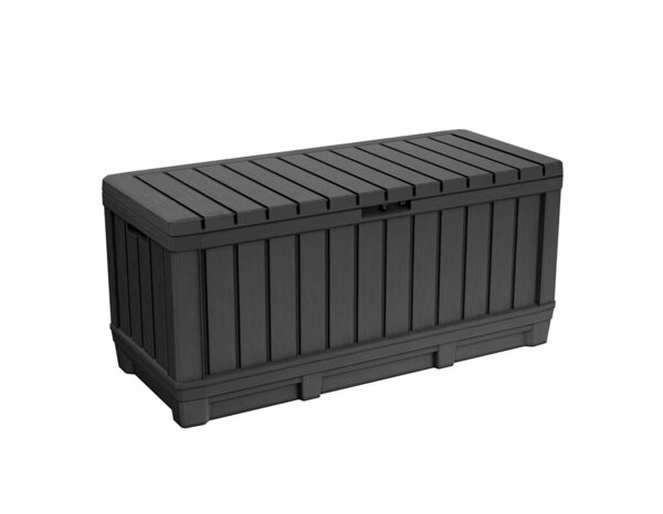 Coffre de jardin "KENTWOOD" en résine gris 350 L - Keter - Brico Dépôt