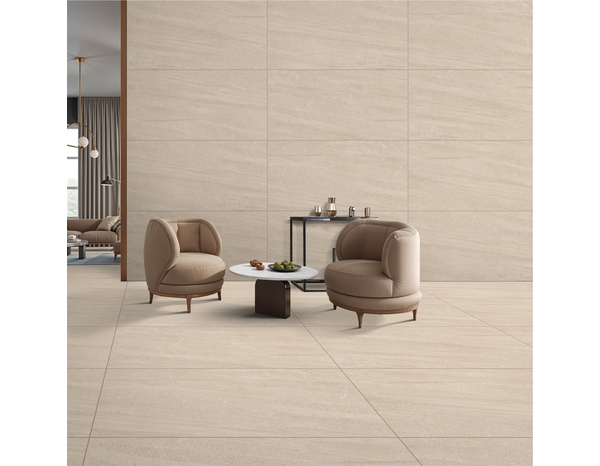 Carrelage de sol intérieur grès cérame 60 x 120 cm "Versovo" beige - Cooke and Lewis - Brico Dépôt