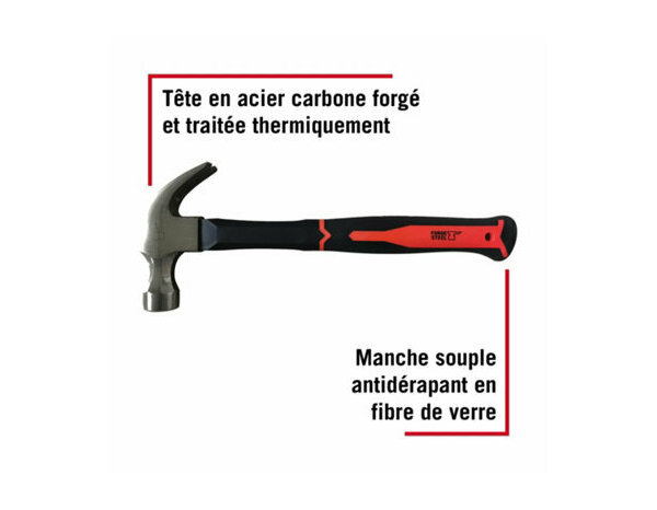 Marteau arrache clous 450g - Forge steel - Brico Dépôt