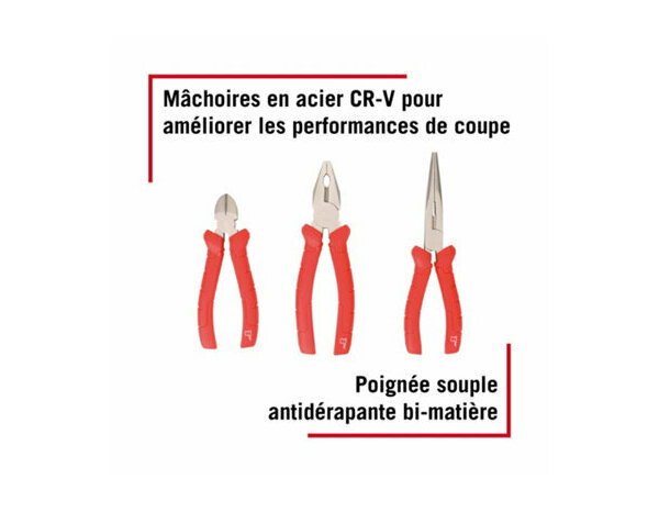 Lot de 3 pinces - Forge steel - Brico Dépôt