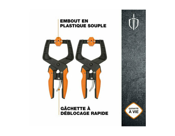 Lot 2 pinces etau a cliquet - MAGNUSSON - Brico Dépôt