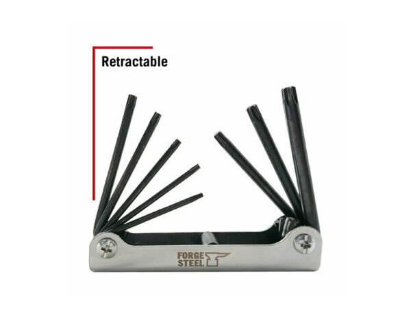 Jeu de 8 cles torx en acier au carbone - Forge steel - Brico Dépôt