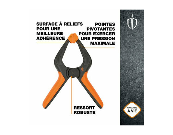 Pince de serrage 170 mm, puissance serrage : 10 kg - MAGNUSSON - Brico Dépôt