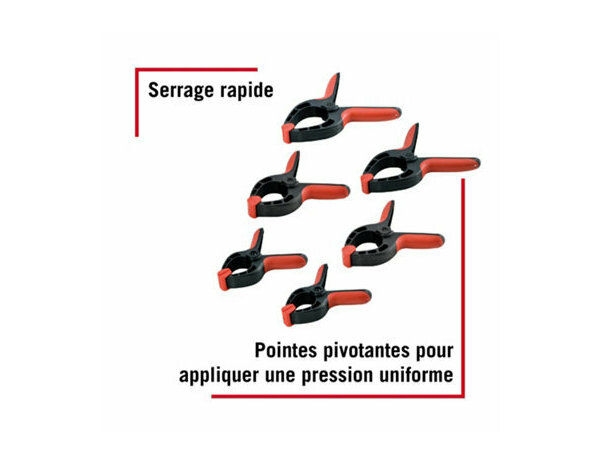 Lot de 6 pinces de serrage - Forge steel - Brico Dépôt