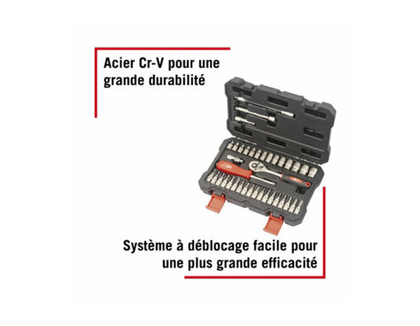 Coffret a douilles 1/4 38pcs - Forge steel - Brico Dépôt