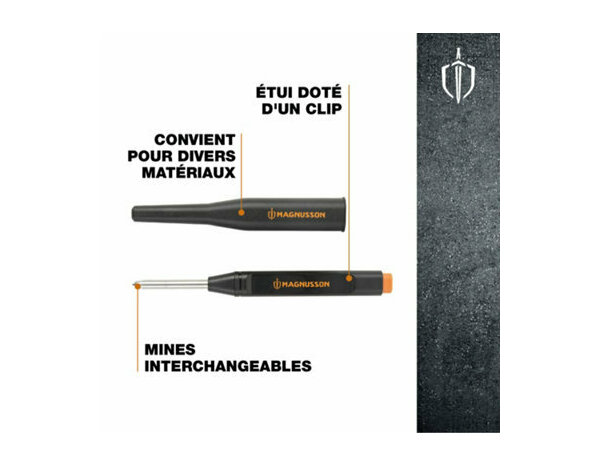 Crayon graphite clip ceinture avec taille crayon intégré - MAGNUSSON - Brico Dépôt