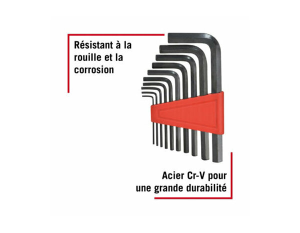 Jeu de 10 cles males en acier au chrome-vanadium - Forge steel - Brico Dépôt