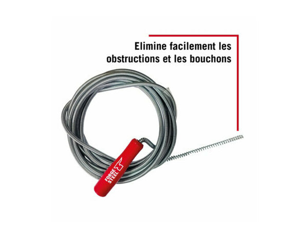 Déboucheur manivelle 5m - Forge steel - Brico Dépôt