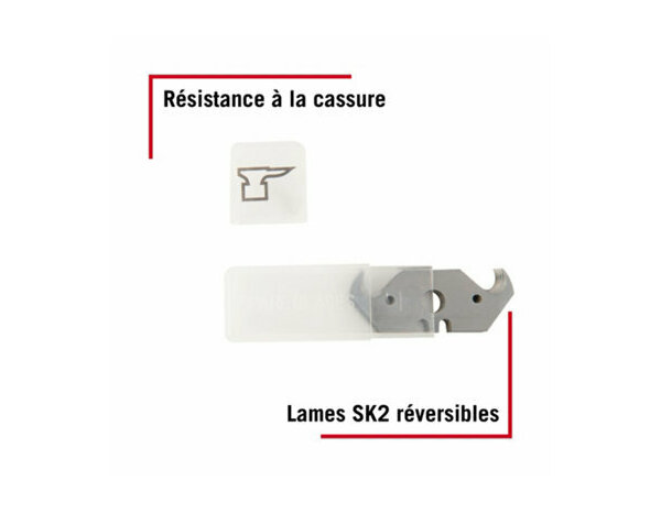 Lot 10 lames SK2 crochet 50 mm - Forge steel - Brico Dépôt