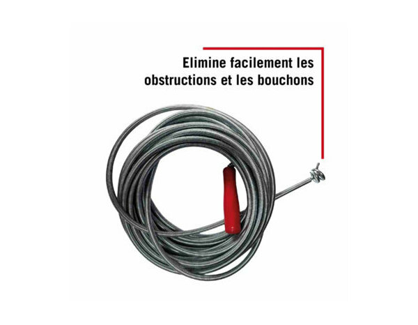 Déboucheur à manivelle 10m - Forge steel - Brico Dépôt