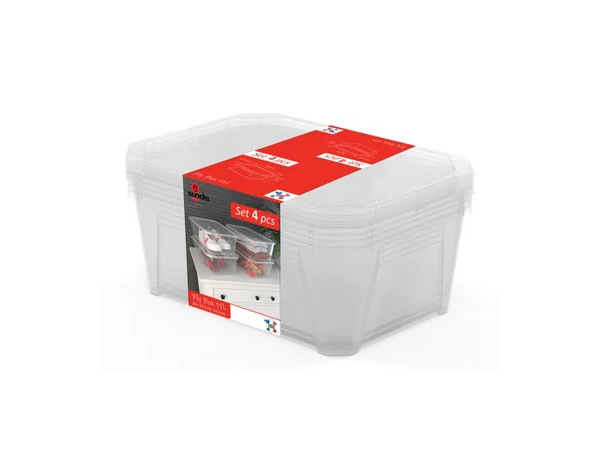 Lot de 4 boîte en plastique "Fly box" 11L - Brico Dépôt