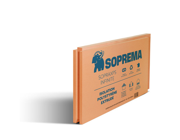 Lot de 7 panneaux extrudés lambda 33 - 1,25X0,6M EP.60MM, XPS - Soprema - Brico Dépôt