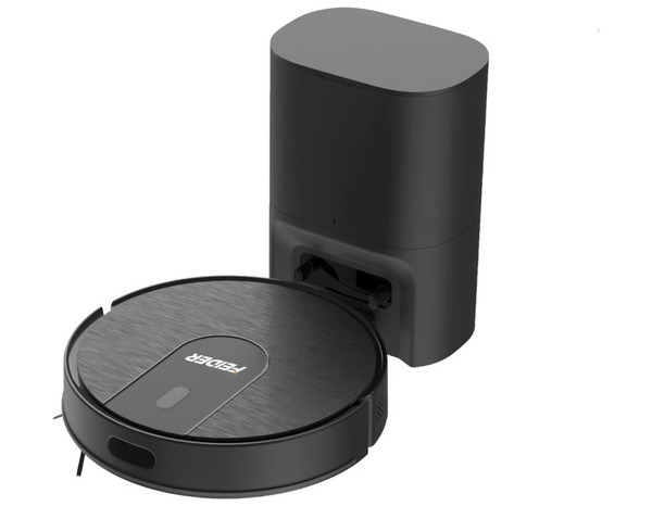 Aspirateur robot balayage, aspiration et lavage noir avec navigation LiDAR - Feider - Brico Dépôt