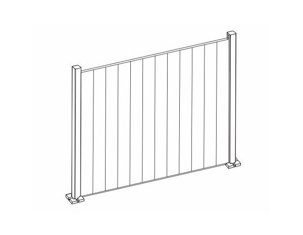 Lot de 6 lames composite gris effet bardage - Brico Dépôt