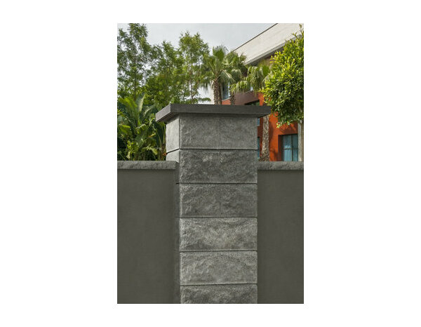 Chapeau plat gris foncé en béton - 40 x 40 x H. 6 cm - Brico Dépôt