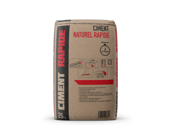 Ciment naturel prompt - sac 25 kg - Brico Dépôt