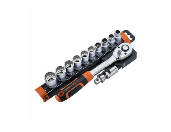 Kit de douilles + cliquet 1/2, 13 pièces - MAGNUSSON - Brico Dépôt