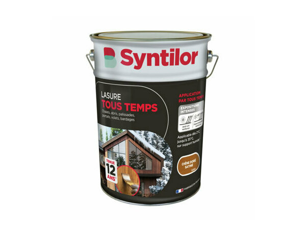 Lasure tous temps couleur chêne doré satiné - 5L - Syntilor - Brico Dépôt