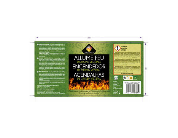 Allume-feu végétal PYROFEU 1 litre liquide avec bouchon gicleur - Pyrofeu - Brico Dépôt