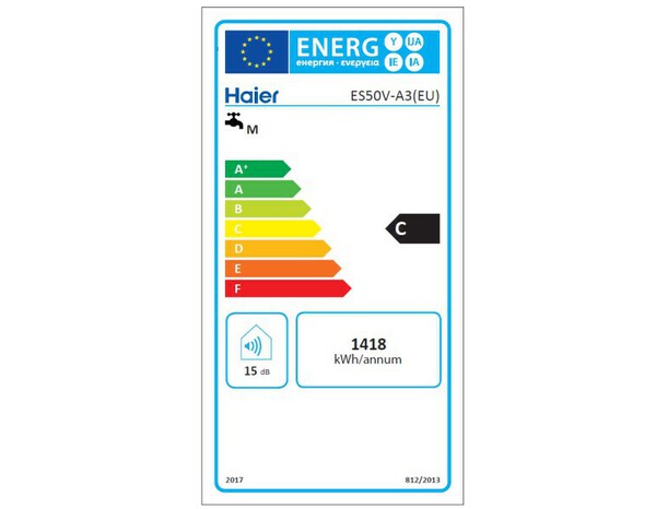Chauffe eau électrique 50L vertical - 44,7 x 40 x 39 cm. - Haier - Brico Dépôt