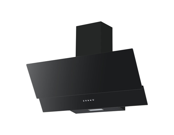 Hotte inclinée grande largeur noire - L.90 CM - Brico Dépôt