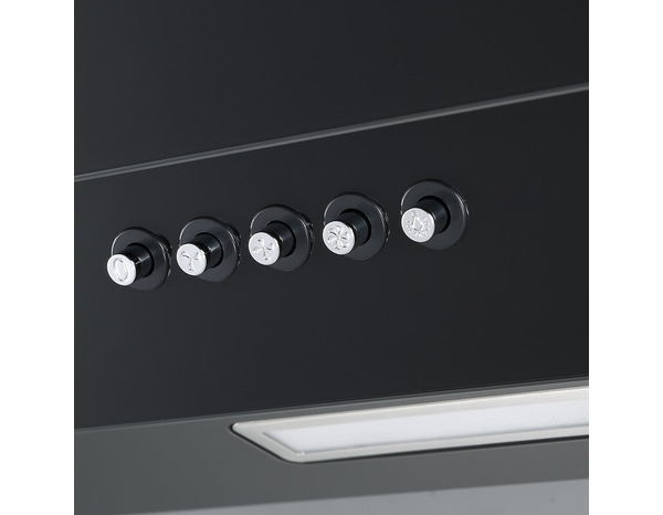 Hotte inclinée grande largeur noire - L.90 CM - Brico Dépôt