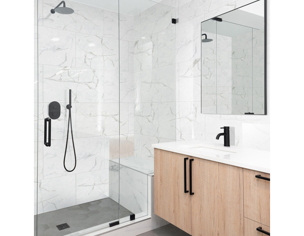 Dalles murales PVC gris brillant GLOSS ECLIPSE - 75x45 cm pour pièces humides - Brico Dépôt