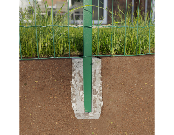 Piquet T vert pour grillage - H. 120 cm - Brico Dépôt