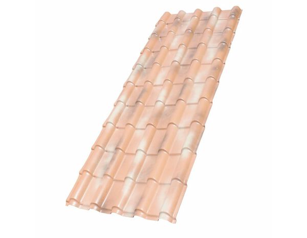 Plaque de couverture en PVC Francia couleur Sienne Antique, 2300×780 mm - First - Brico Dépôt