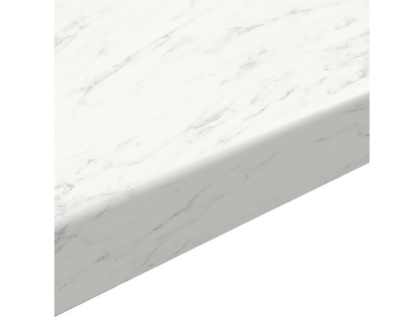 Plan de travail effet marbre blanc 180 cm, Ep. 28 mm - Brico Dépôt