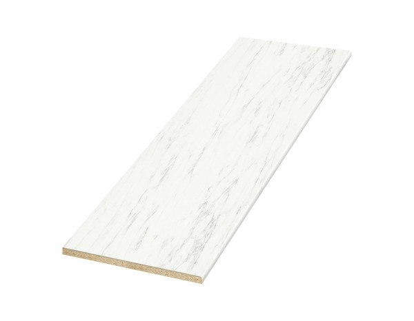 Plan de travail effet marbre blanc 180 cm, Ep. 28 mm - Brico Dépôt