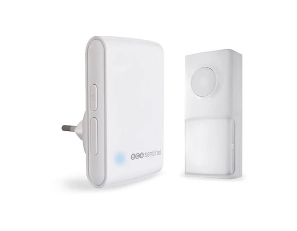 Carillon sans fil, sans pile 25 mélodies "EcoBell 100" blanc - SCS Sentinel - Brico Dépôt