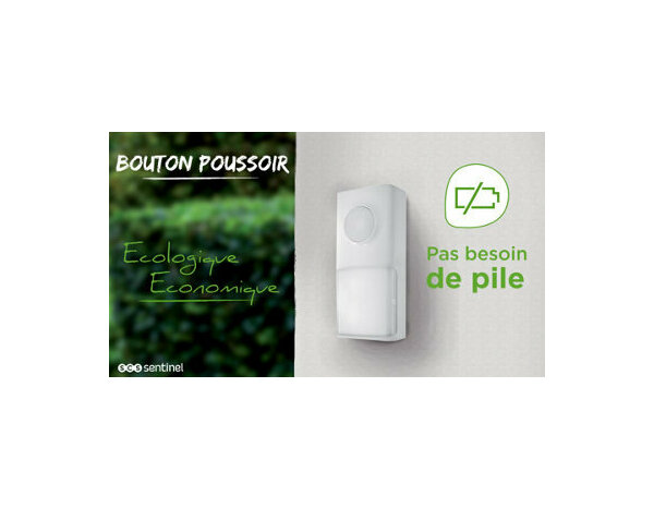 Carillon sans fil, sans pile 25 mélodies "EcoBell 100" blanc - SCS Sentinel - Brico Dépôt