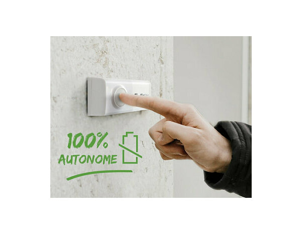 Carillon sans fil, sans pile 25 mélodies "EcoBell 100" blanc - SCS Sentinel - Brico Dépôt