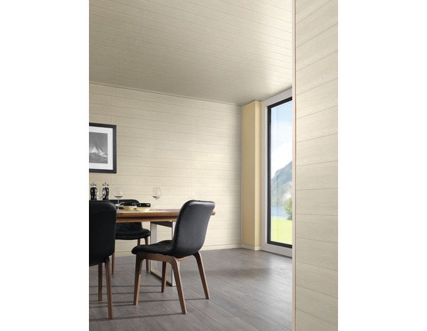 Lambris intérieur MDF effet frêne blanc PEARL - L. 260 x l.15,4 cm x Ep. 7 mm - Brico Dépôt