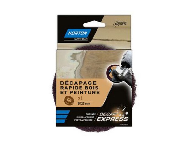1 disque meuleuse décapage rapide bois et peinture Ø125 mm - Norton - Brico Dépôt