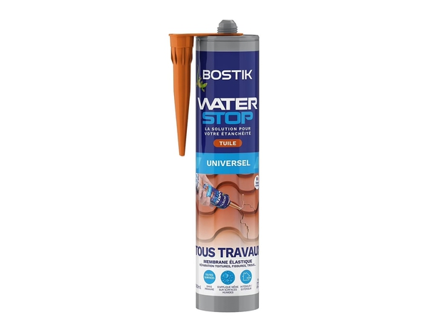 Membrane élastique d'étanchéité "Waterstop" couleur tuile - 290 ml - Bostik - Brico Dépôt